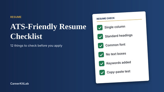 ATS resume checklist